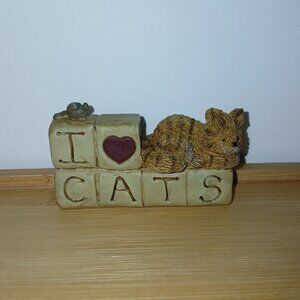 Vintage Blossom Bucket I love Cats by Suzi 2000